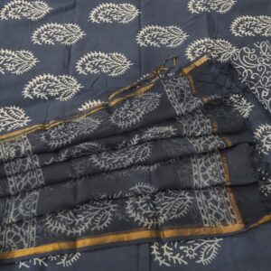 Bagru Hand Block Printed Cotton Salwar Suit with Kota Doriya Dupatta